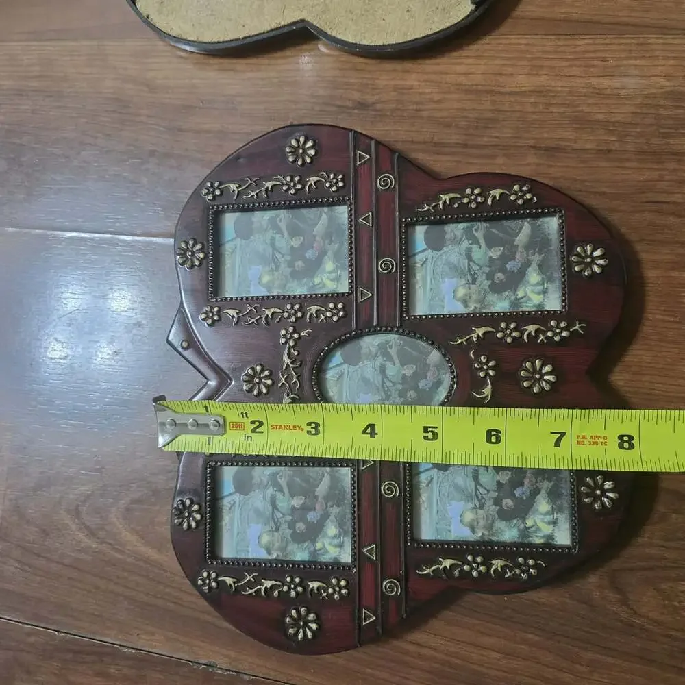 Set of Vtg Like Brown Butterfly Shape Plastic 5 Mini Multi-Photo Collage Frames